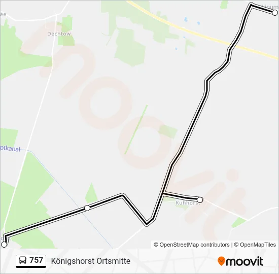 757 Bus Line Map