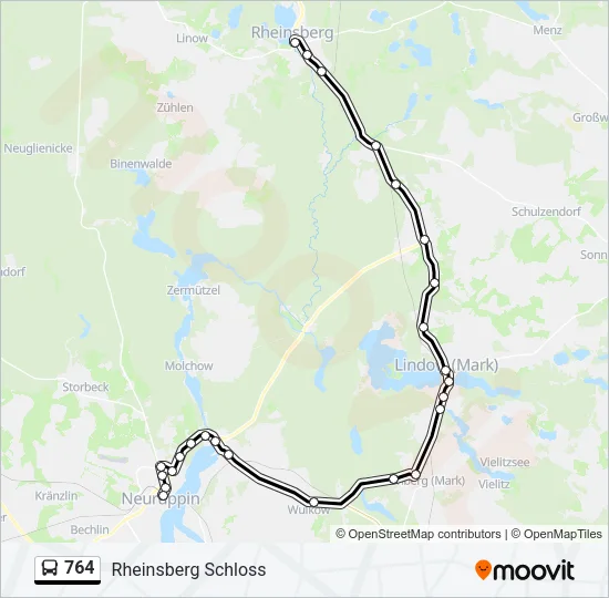 764 Bus Line Map