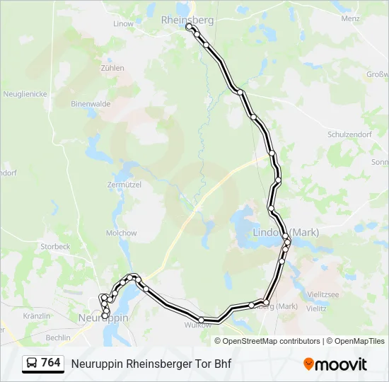 764 Bus Line Map