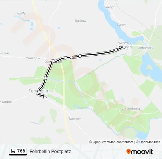 766 Bus Line Map