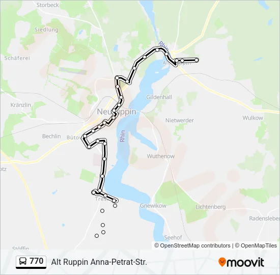 770 Bus Line Map