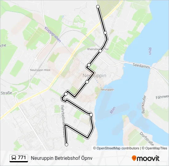 Автобус 771: карта маршрута