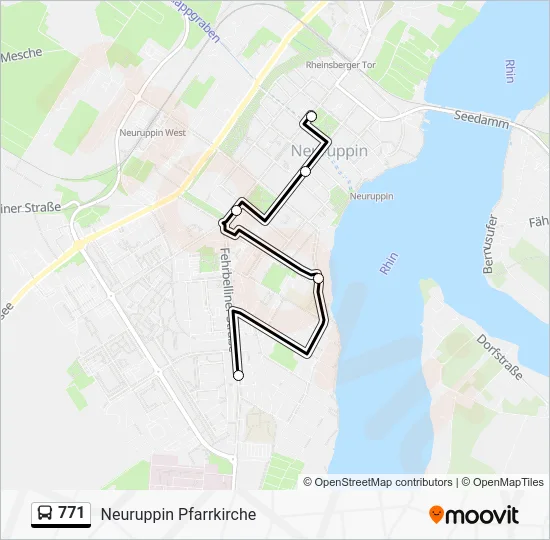 Автобус 771: карта маршрута