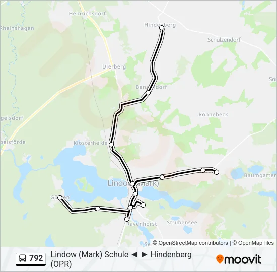 792 Bus Line Map