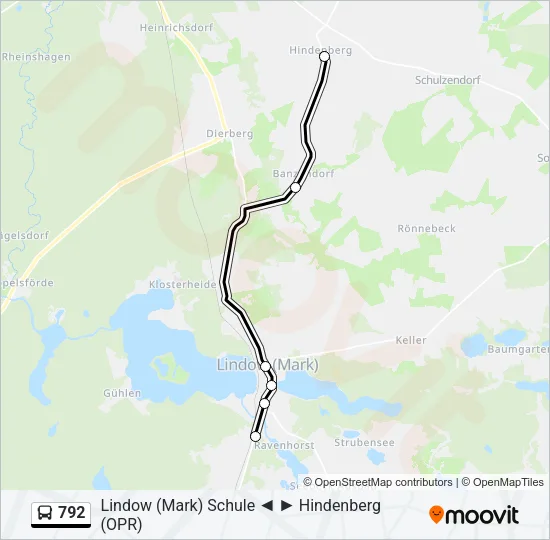 792 Bus Line Map