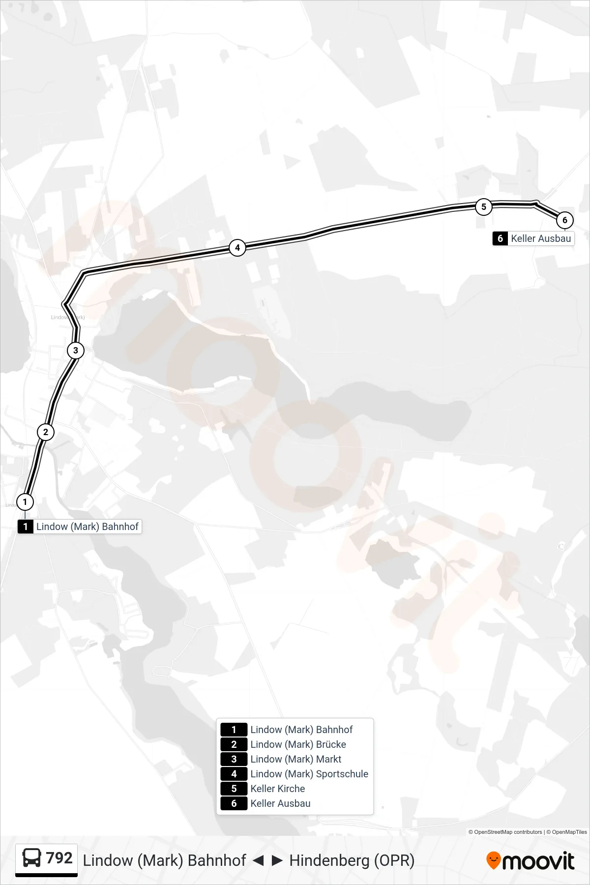 Linie 792 (Bus) Richtung Keller Ausbau: Route und Haltestellen auf der Karte