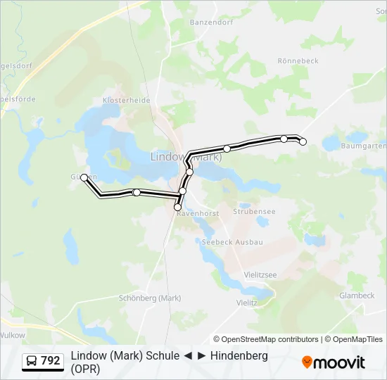 792 Bus Line Map