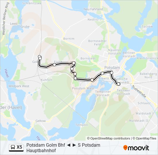 X5 bus Line Map