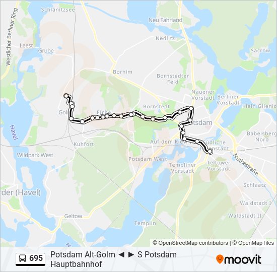 695 bus Line Map