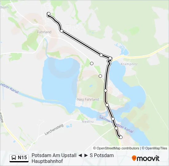 N15 Bus Line Map