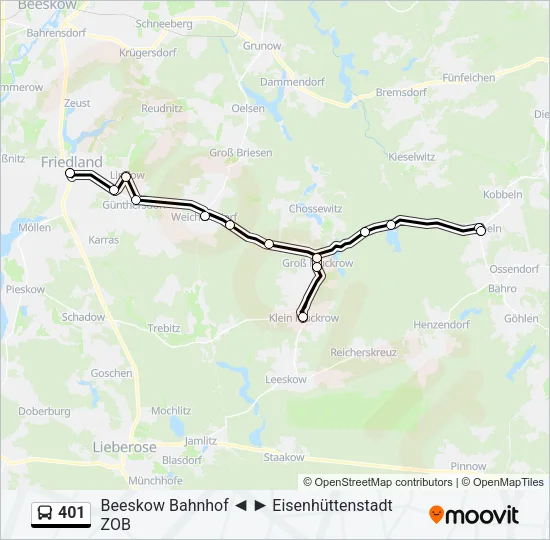 401 Bus Line Map