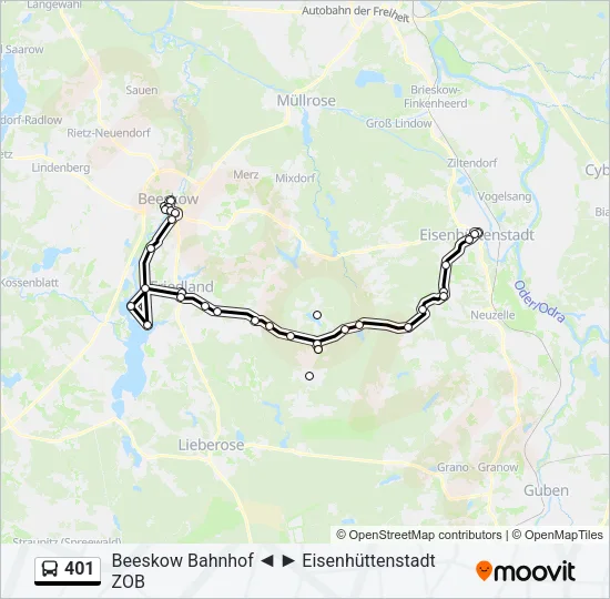 401 Bus Line Map