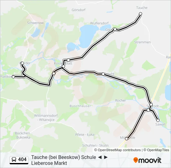 404 Bus Line Map