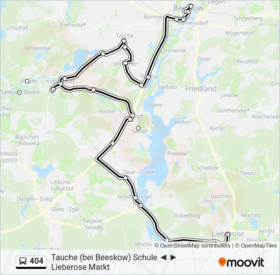 404 Bus Line Map