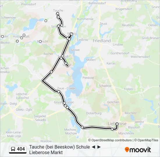 404 Bus Line Map