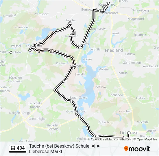 404 Bus Line Map