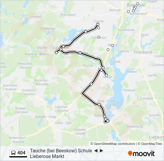 404 Bus Line Map