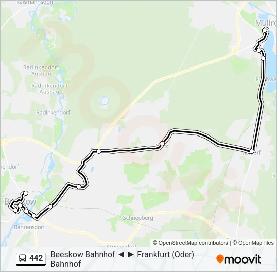 442 Bus Line Map