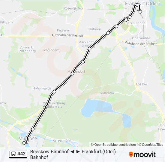 442 Bus Line Map