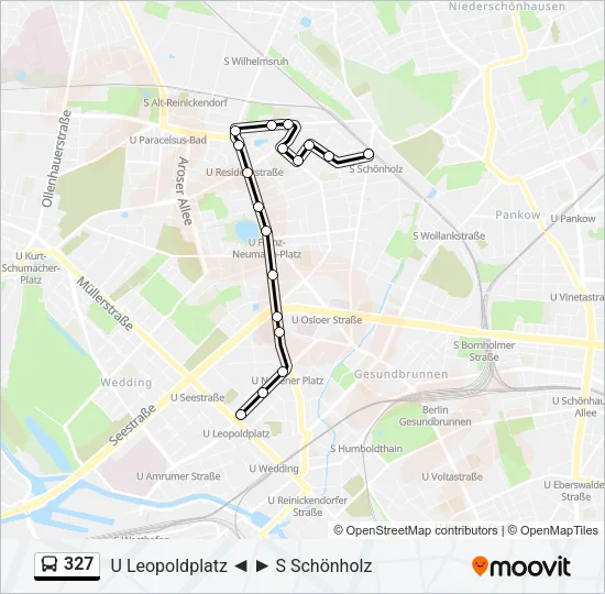 327 Bus Line Map
