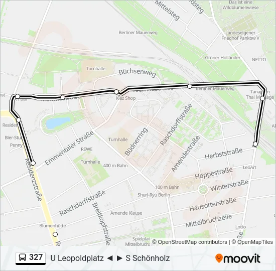 327 Bus Line Map