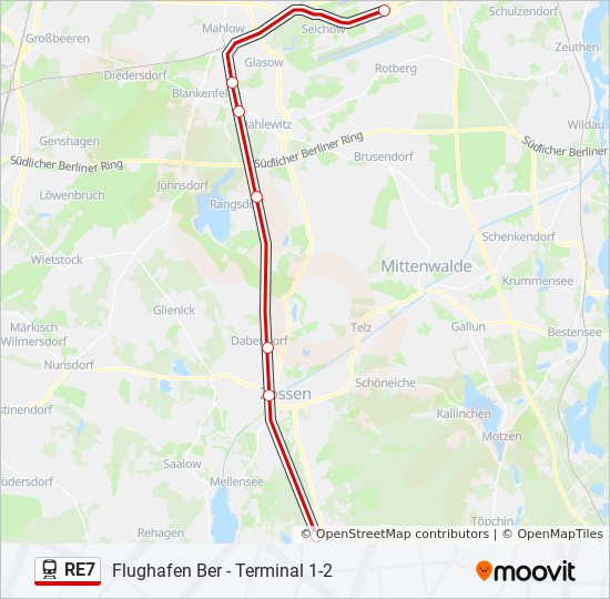 RE7 Route Fahrpläne, Haltestellen & Karten Flughafen Ber Terminal 12