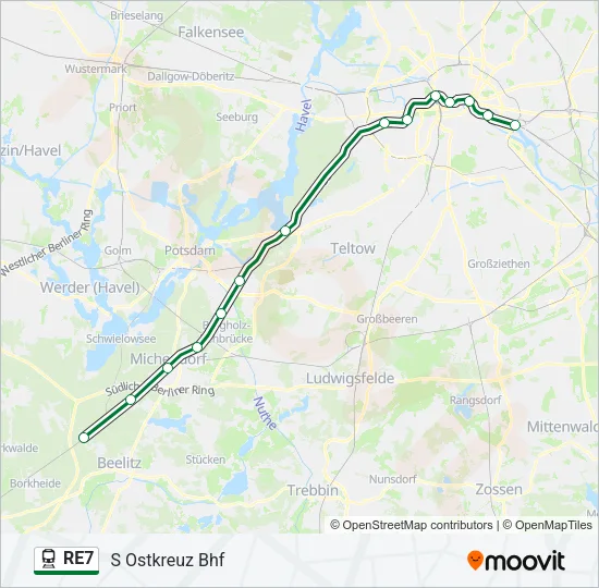 RE7 Train Line Map