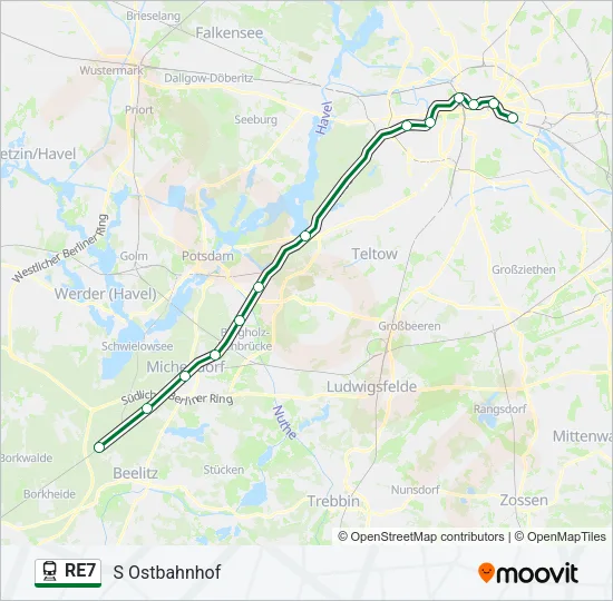 RE7 Train Line Map