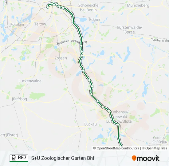RE7 Train Line Map