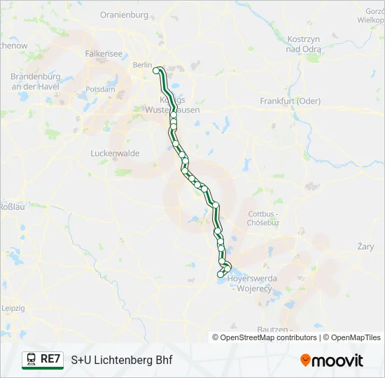 RE7 Train Line Map
