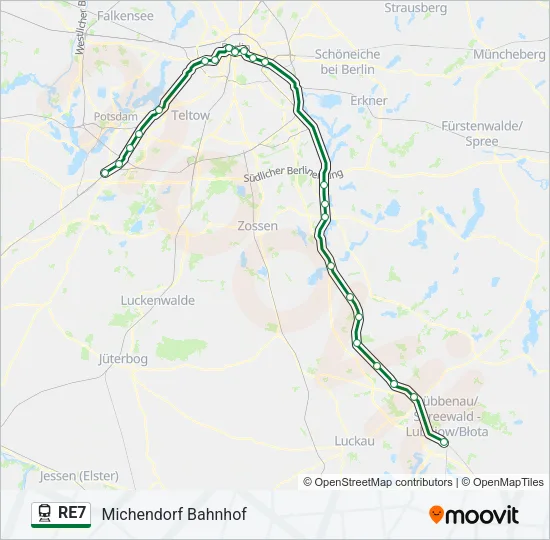 RE7 Train Line Map