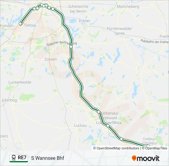 RE7 Train Line Map