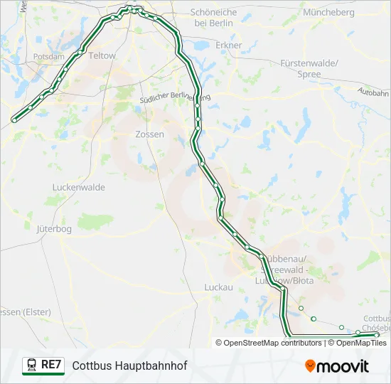 RE7 Train Line Map