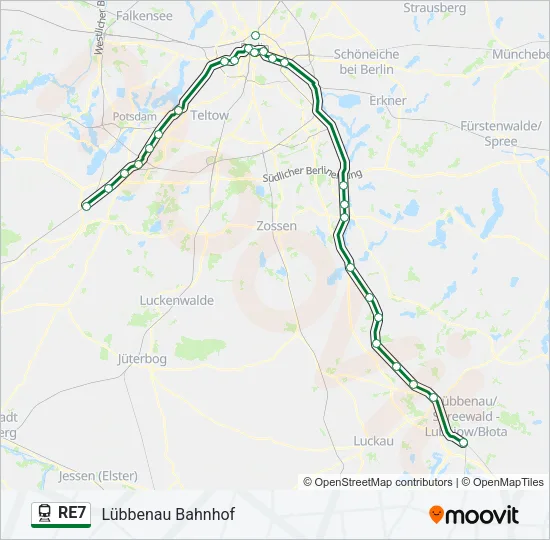 RE7 Train Line Map