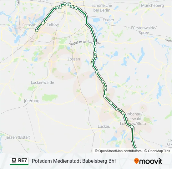 RE7 Train Line Map