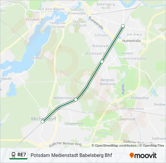 RE7 Train Line Map
