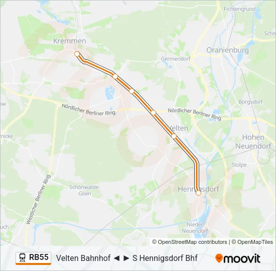 RB55 Train Line Map