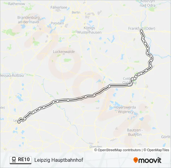 RE10 Train Line Map