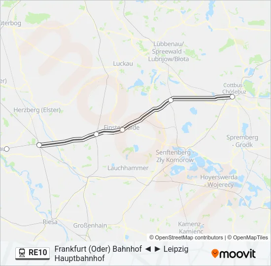 RE10 Train Line Map