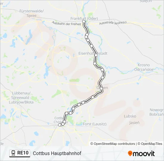 RE10 Train Line Map
