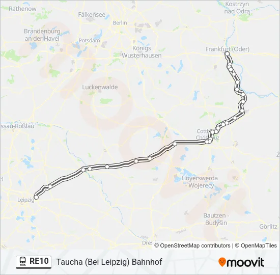 RE10 Train Line Map