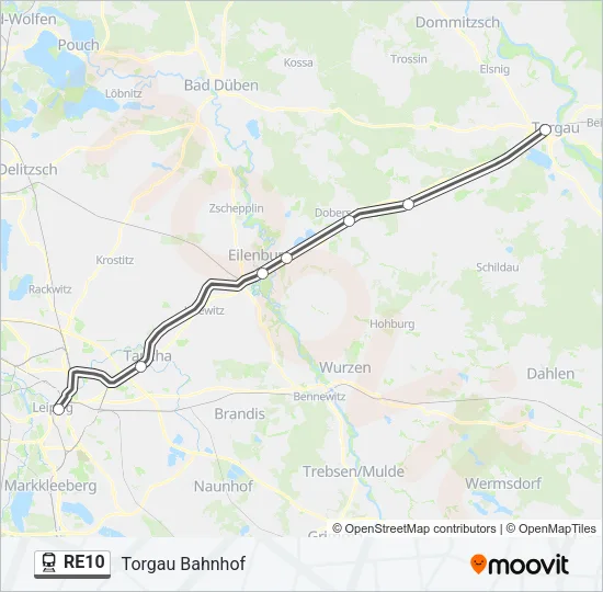 RE10 Train Line Map