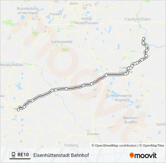 RE10 Train Line Map
