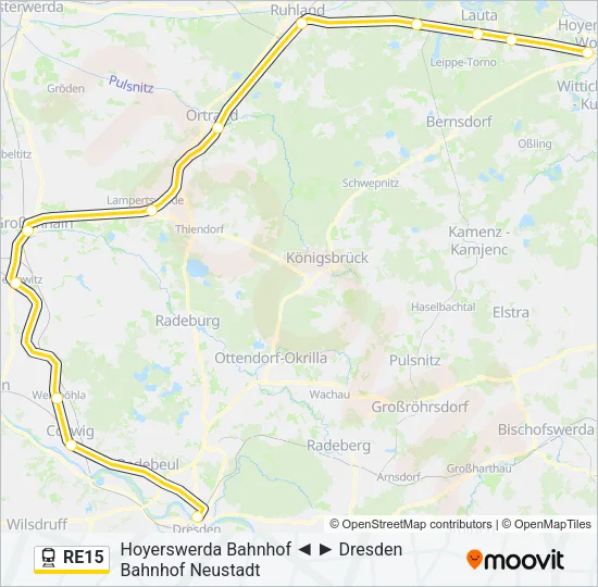 RE15 Train Line Map