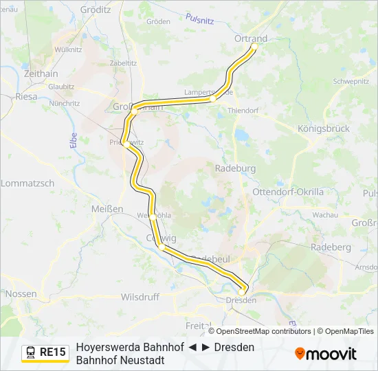 RE15 Train Line Map