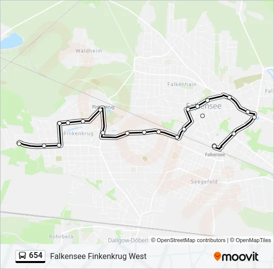 654 Bus Line Map
