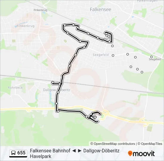 655 Bus Line Map