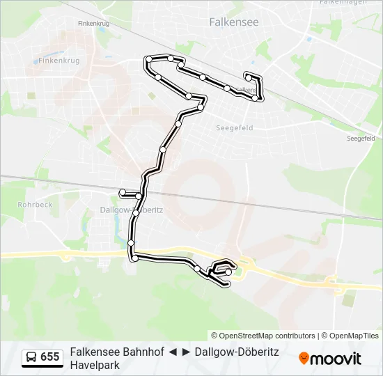 655 Bus Line Map
