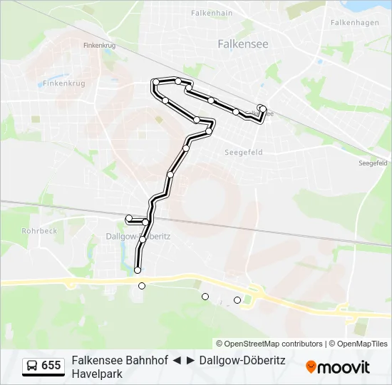 655 Bus Line Map