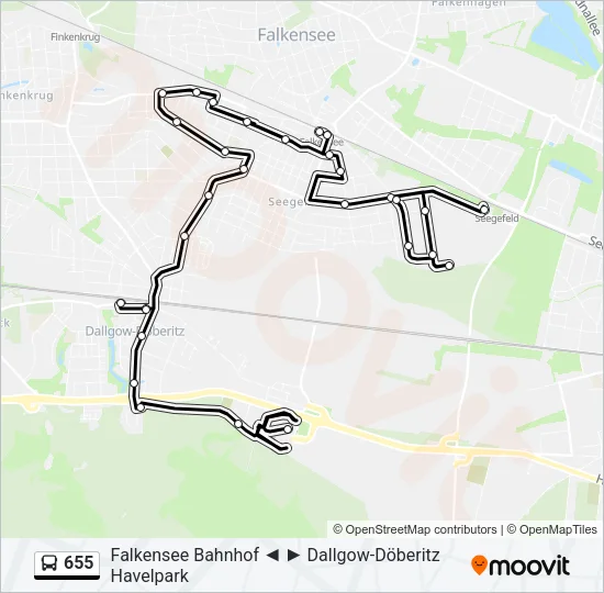 655 Bus Line Map